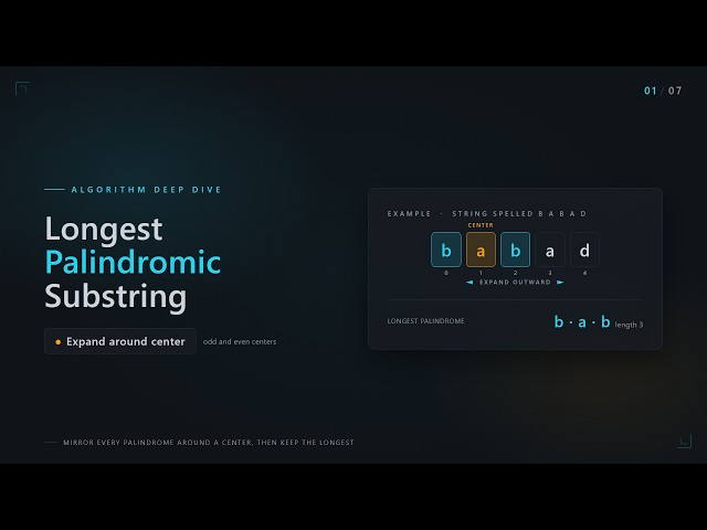 5. Longest Palindromic Substring — Expand Around Center
