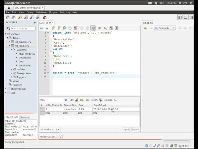 LAMP 49 - SQL Inserting rows