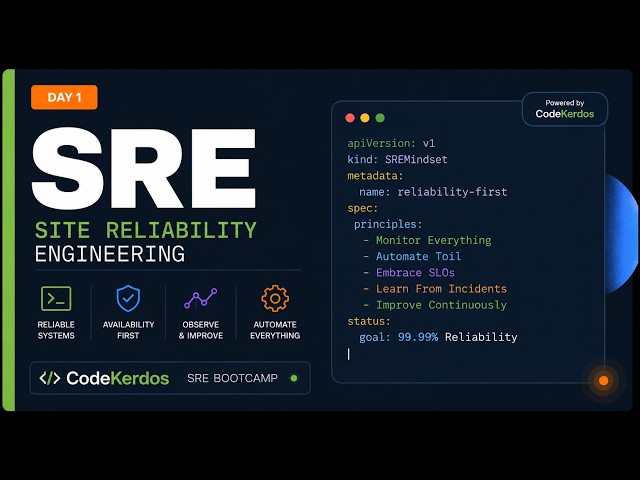 Kickstart your SRE Journey | Day1 | SRE Bootcamp