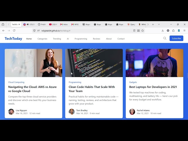 Tech Today Blog Demo | Built with HTML & CSS