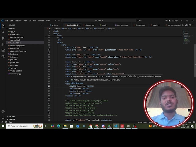 Feedback Page Basic Tutorial | By Using HTML | Harshit Bauddha