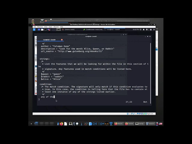 CS6038 2020: Week 9 - Malware Detection and Identification with Yara