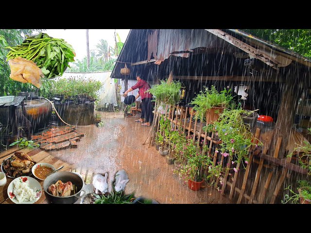 Cooking on a rainy day, village life with tasty food | Countryside vlog