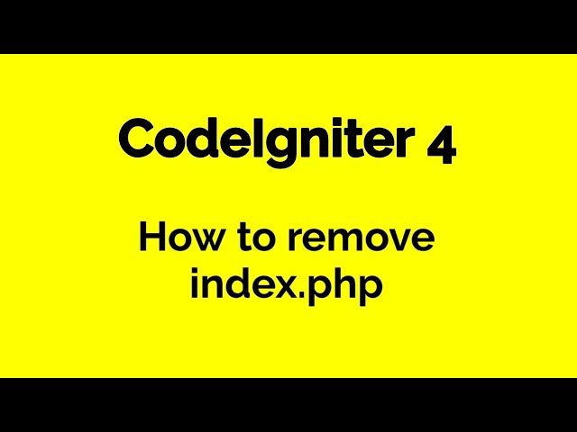 CodeIgniter 4 HMVC - How to remove index.php