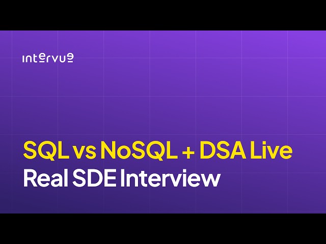 Software Engineer Technical Interview | System Design, React, SQL vs NoSQL & LeetCode DSA
