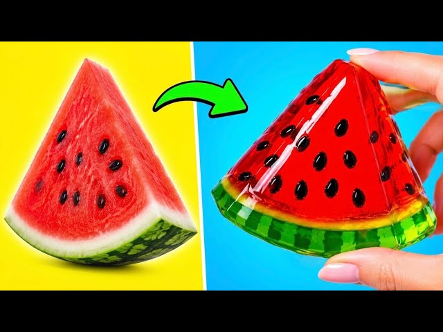 ¡Gelatina Gigante de Sandía! 🍉✨ Postres DIY Súper Coloridos 😍