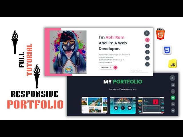 How to Make a Responsive Modern Portfolio Website | Html CSS JS Beginners To Advanced Full Tutorial