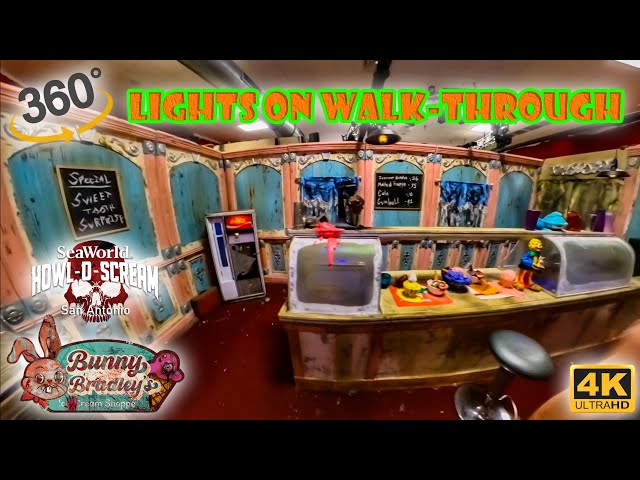 Bunny Bradley's Ice SCream Shoppe 360° Lights On Tour @ SeaWorld San Antonio Howl-O-Scream