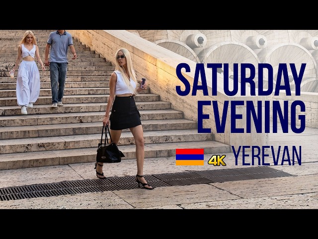 Yerevan on a Summer Saturday Night 🌆 4K City Walk | Armenia 2026