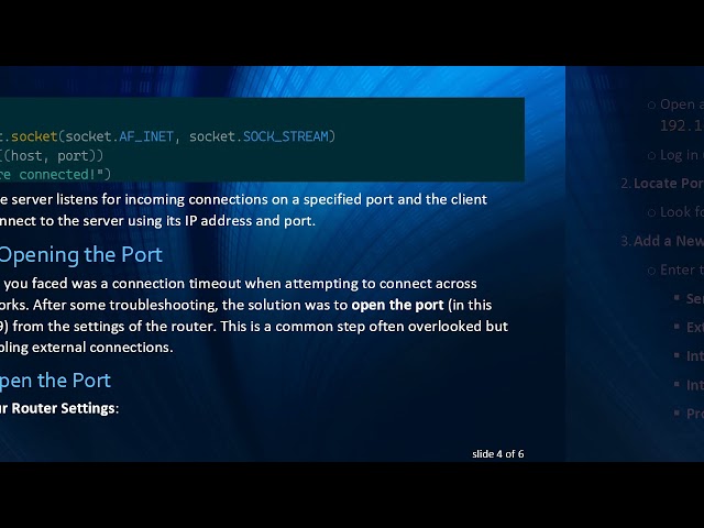 Connecting Two Computers on Different Networks Using Socket in Python
