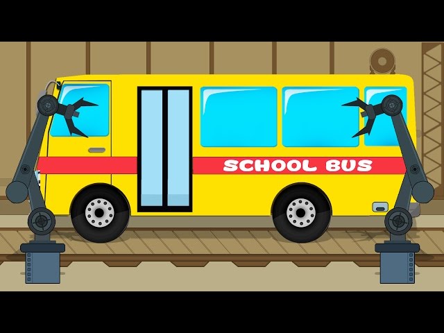 School Bus | Car Garage | Wheels on the Bus | Street Vehicle for Kids & Toddlers