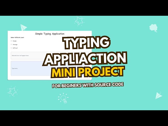 Web Development Project: Typing Challenge App with GitHub Source Code | Mini project