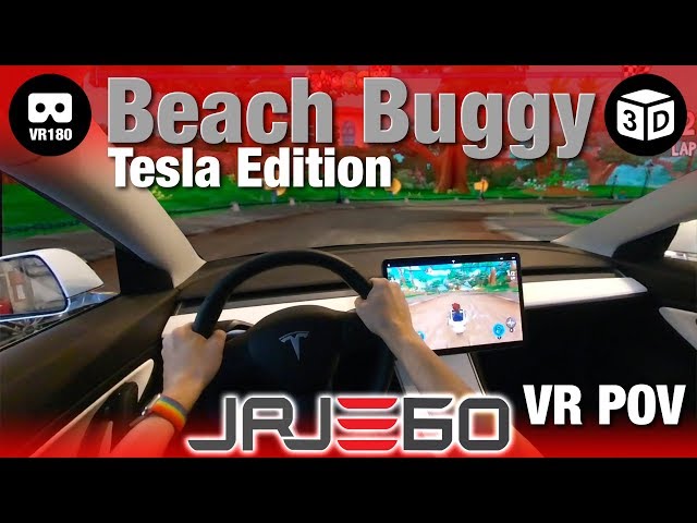 Tesla Beach Buggy Racing Game in VR POV - Firmware 20.4.1