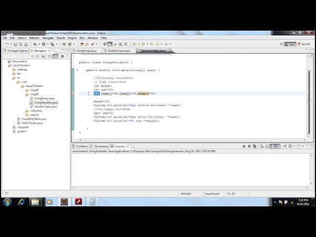 easyjavatutorials.in | Java Hindi Tutorial | Programming basics | Defining Variables