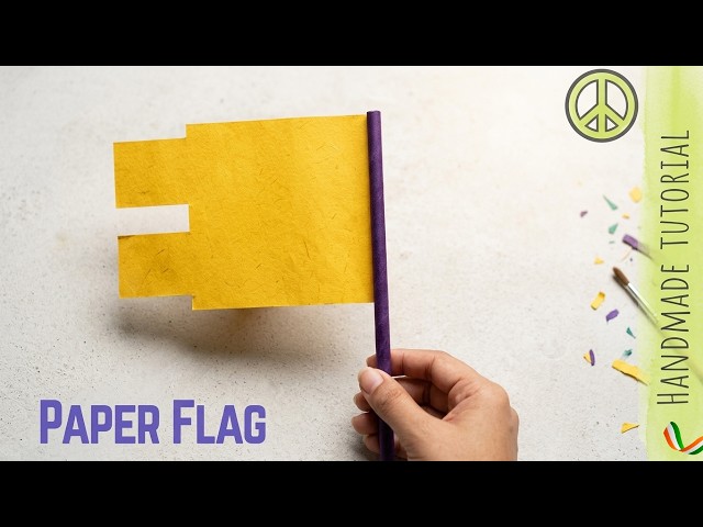 DIY craft tutorial | textured paper flag | Flag Paper
