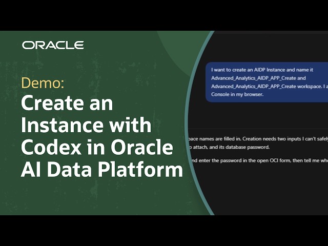 How to Create an Oracle AI Data Platform Instance Using Codex