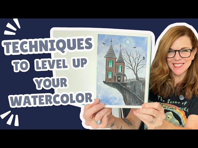 Spooky House in Watercolor