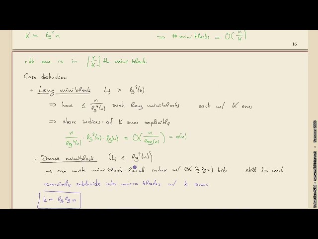 Advanced Data Structures (Summer 2026) - 06-4 Select-Index for Succinct Bitvectors
