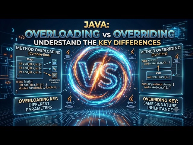 Method Overloading & Method Overriding in Java | Easy Explanation
