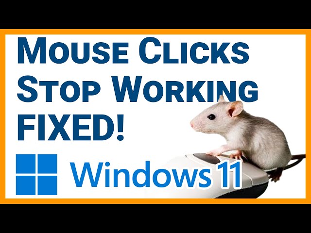 How to Fix Windows 11 Mouse Clicks Randomly Stop Working (Make Sure  to Reboot After!)