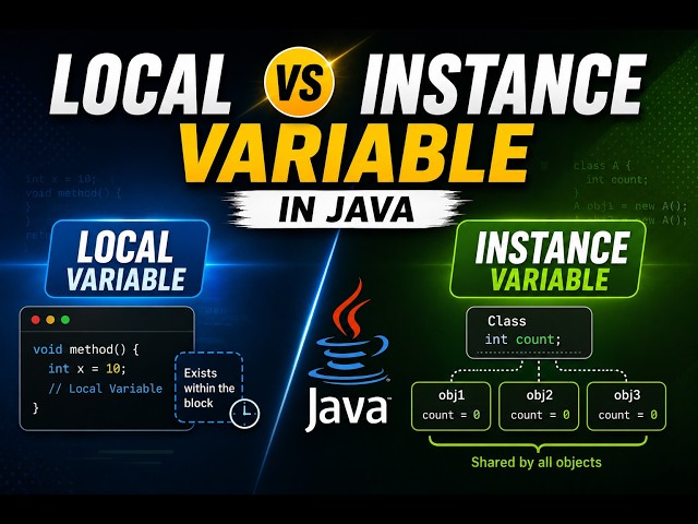 Local & Instance Variable in Java