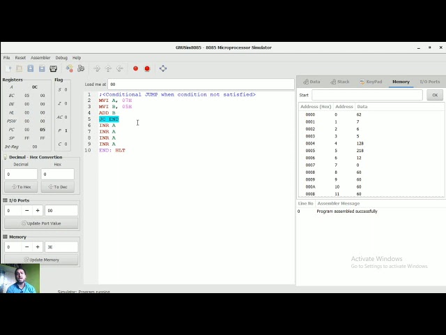 L-23 | Simulation of Branch Instructions programming through GNU simulator | Hindi