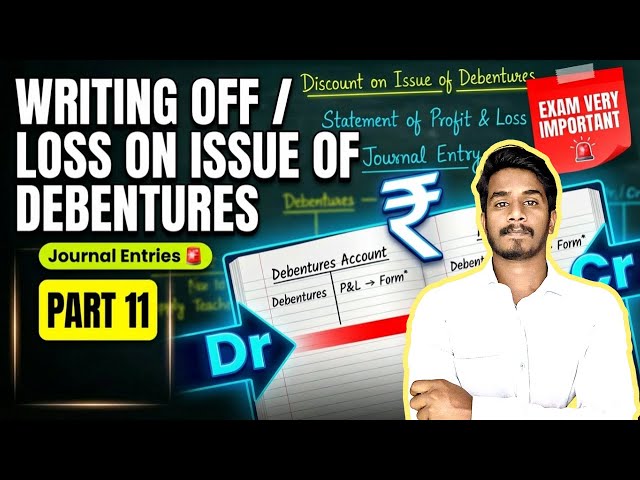 Issue of Debenture Class 12 | writing off discount or loss on issue of debentures