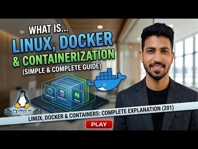 Linux, Docker & Containerization Explained in 60 Seconds 🚀 | Beginner to Cloud Engineer