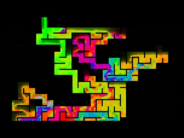 Can Glow Goo Solve The Dark Maze? Satisfying 4K HDR Simulation