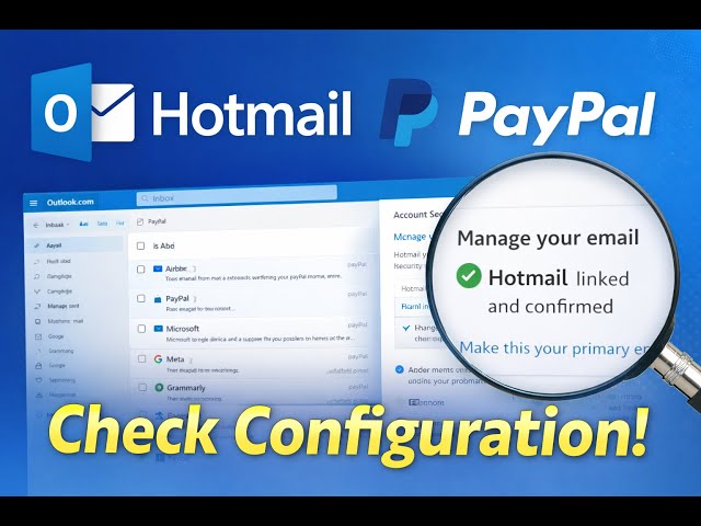 How to Check Hotmail Configuration Linked to PayPal