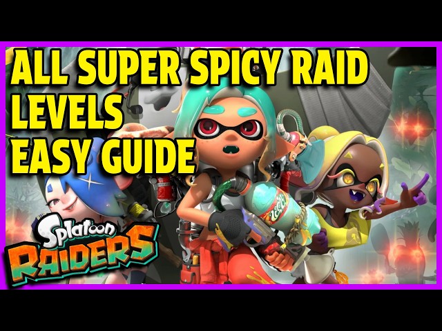 Splatoon Raiders - All Super Spicy Raid Levels Walkthrough Guide - No Commentary