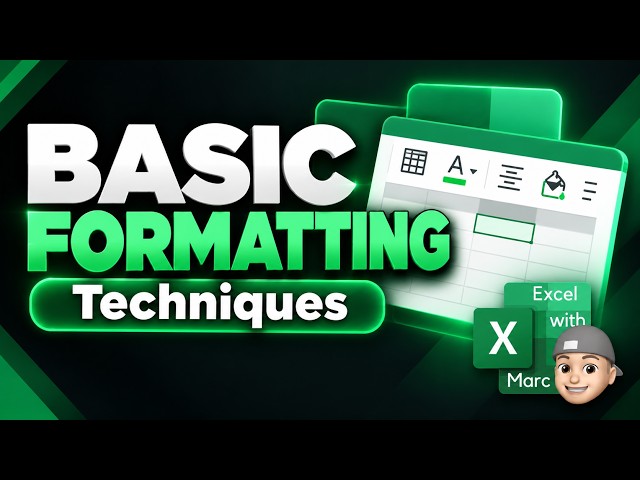 Excel Formatting for Beginners | Cells, Numbers, Freeze Panes & Rows