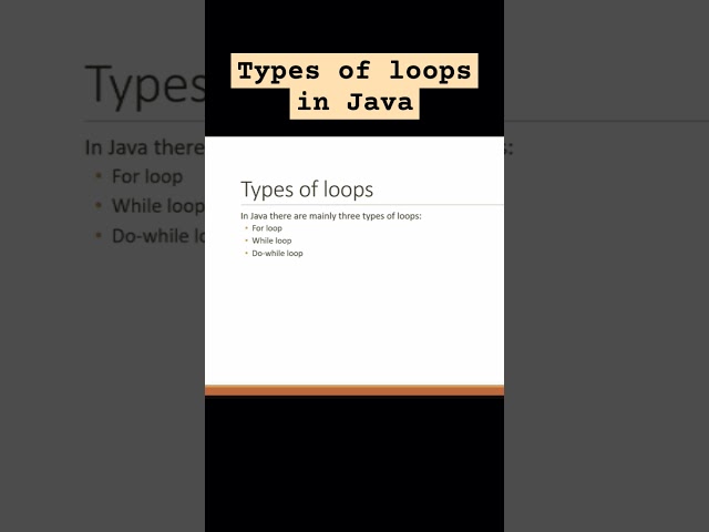 Types of Loops in Java | ThinkComputer