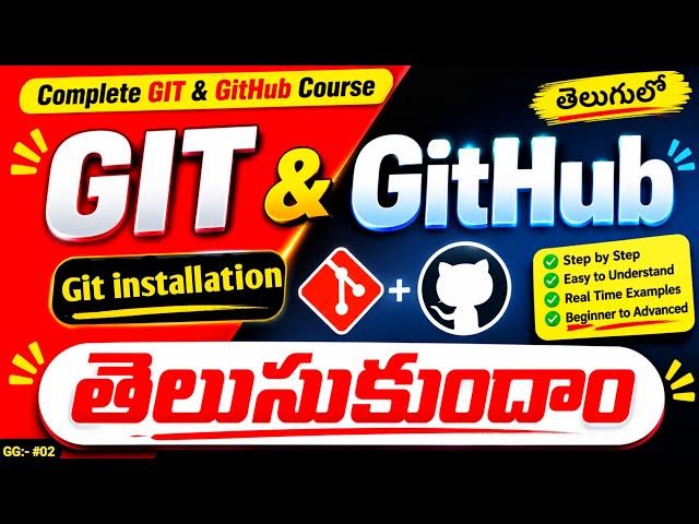 Git Installation in Telugu | How to Install Git on Windows | Git Setup Step by Step