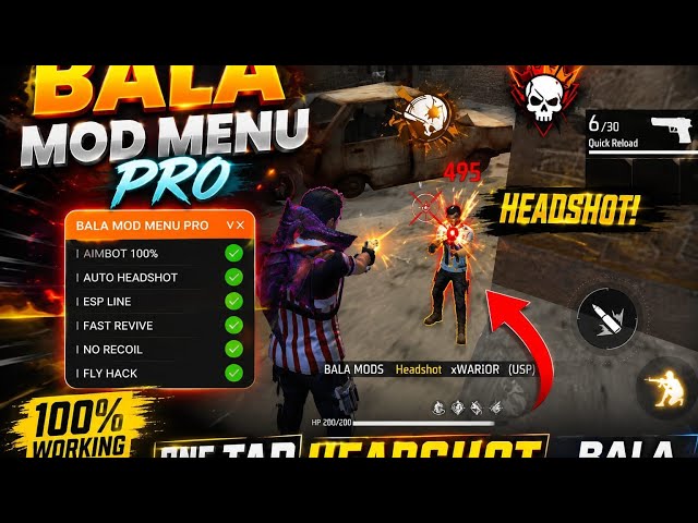 BALA MOD MENU PRO 💥 || 💯 SAFE MAIN ID PREMIUM FREE FIRE 🔥 PANEL ANTIBAN 