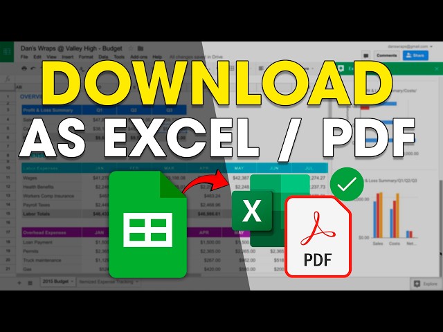 Google Sheets: cómo descargar una hoja de cálculo como archivo de Excel o PDF