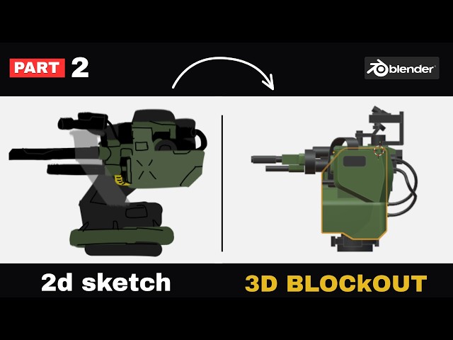 From 2D Sketch to 3D Concept Design (Part 2)