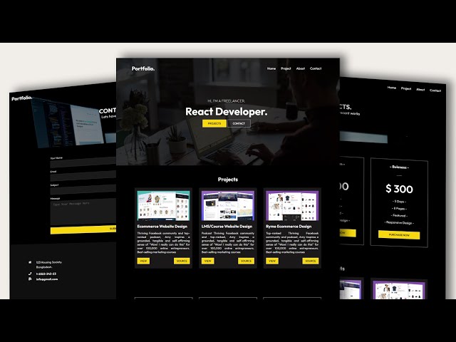 React Portfolio Website Tutorial From Scratch | Responsive Portfolio Website Using React JS