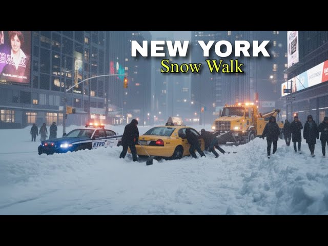 New York City First Snowfall 2025 Central Park & 6th Avenue 4K Snow Ambience Walk 