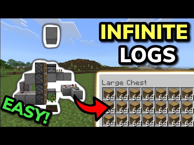 EASIEST AUTOMATIC TREE FARM TUTORIAL in Minecraft Bedrock 26.1+
