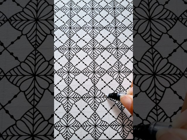 Zentangle tutorial, Satisfying doodle art, Easy pattern, New design, Step by step tangle tutorial