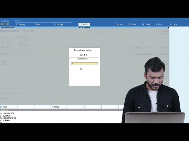 S4 18 Billing Configuration – Additional Description for Stock items & Ledgers