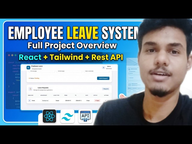Employee Leave Management System | React JS Project Overview 🚀 | Tailwind CSS + REST API