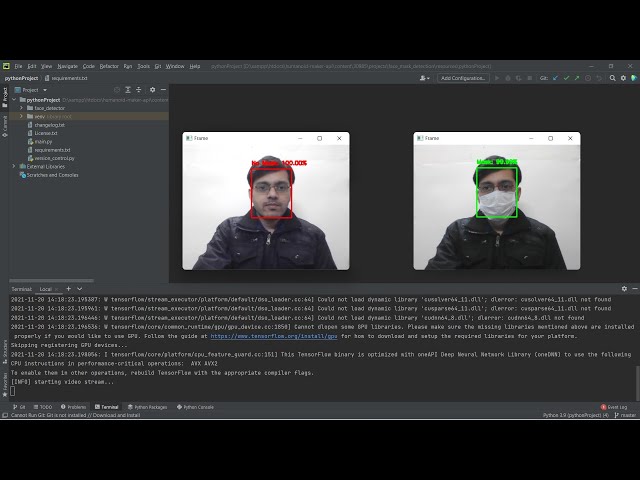 Face mask detection | Python programming