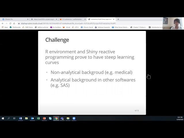 useR! 2020: metashiny: build Shiny apps with a Shiny app (B. Wang), lightning