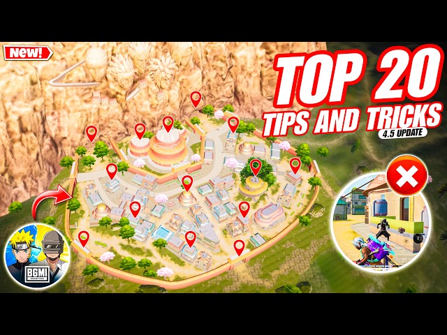 Top 20 Tips and Tricks You MUST Know for the BGMI 4.5 Update😍 | BGMI Naruto 4.5 Update Tips & GUIDE