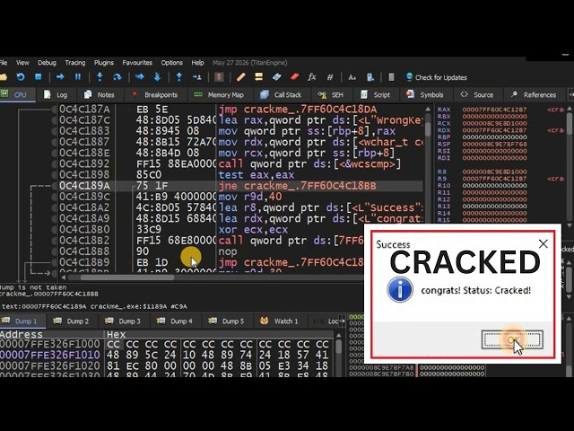 How Hackers Crack Software - Reverse Engineering with x64dbg
