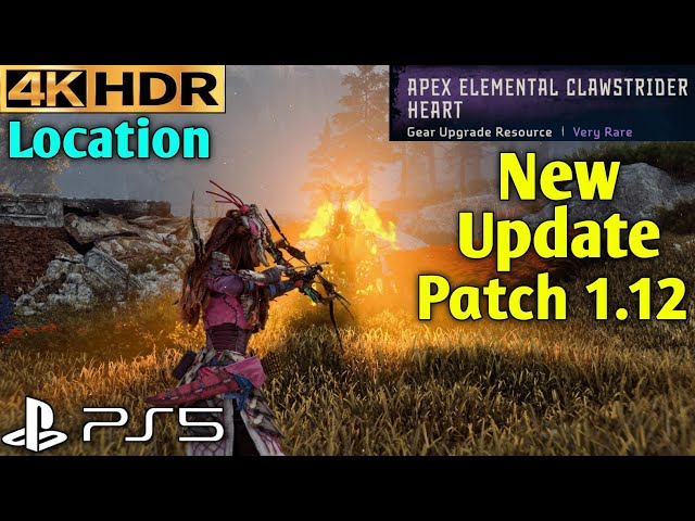 Apex Elemental Clawstrider Heart Location Horizon Forbidden West Update 1.12 Patch PS5 Gameplay 4K