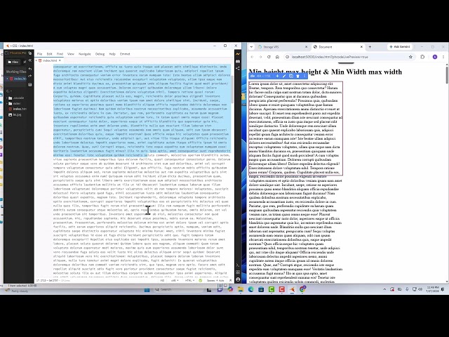 Css Height And Width & Max Height And Min Width | Css Height AND Widht | max height min height