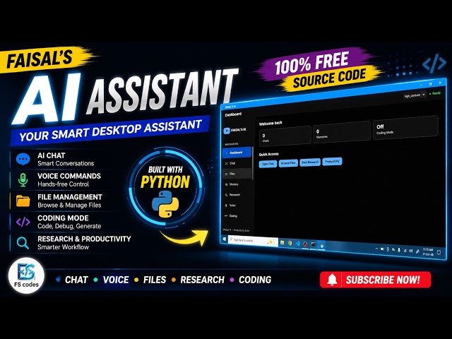 Build Your Own AI Assistant in Python 🤖 | Voice, Chat, Files & Coding Assistant